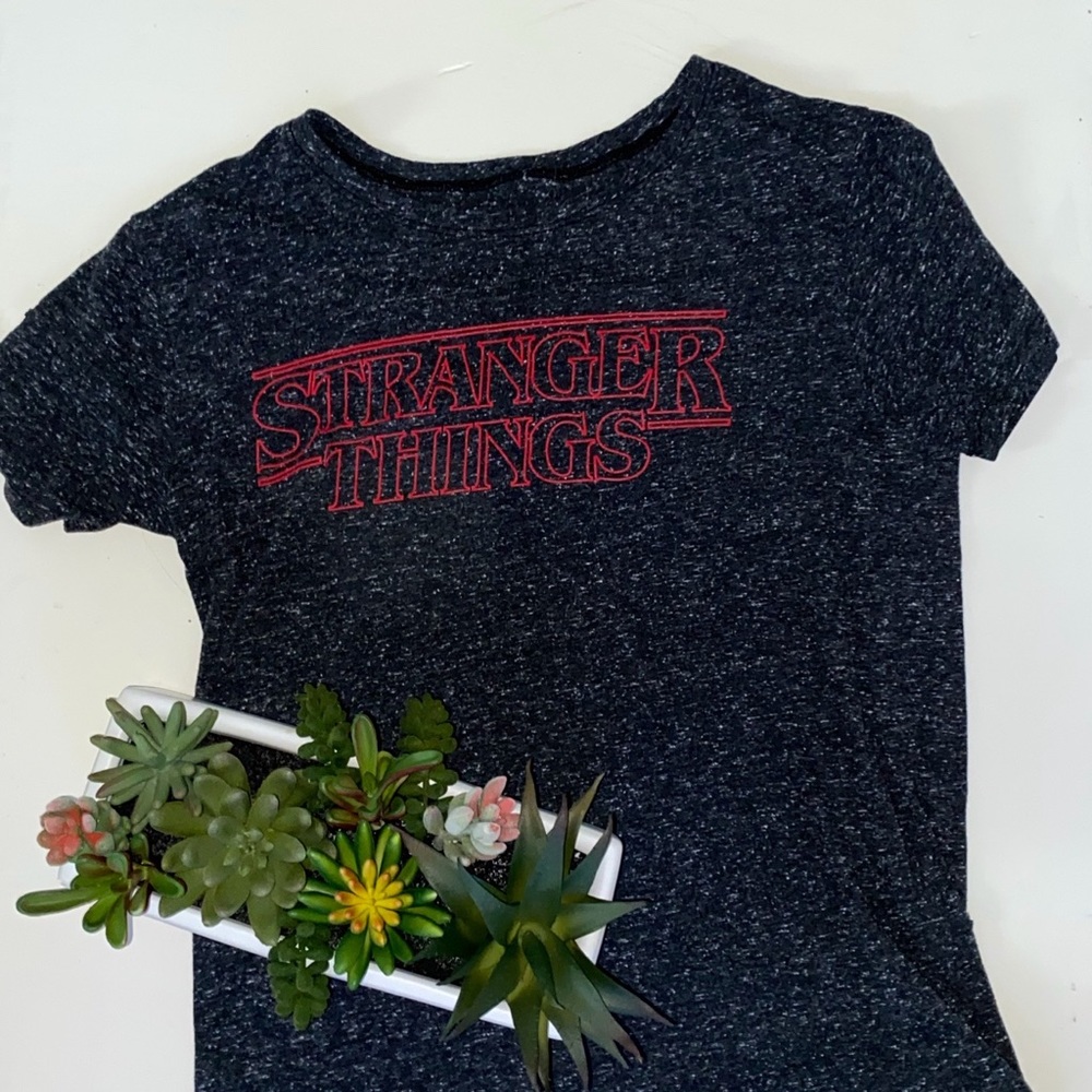 Black Stranger Things Tee